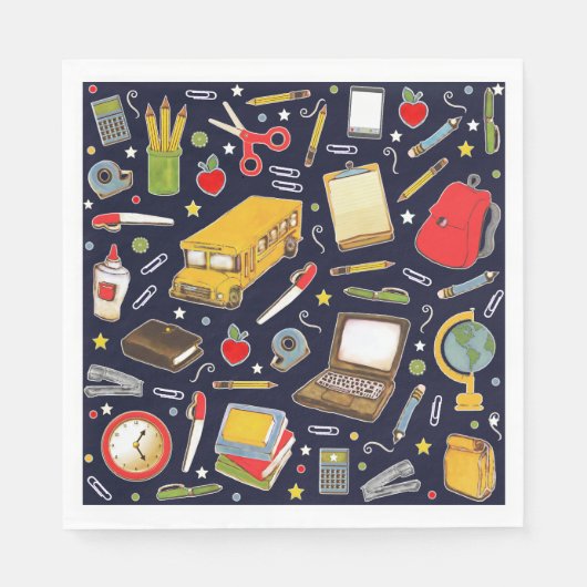 Party-Lehrer Napkins Serviette (Vorderseite)