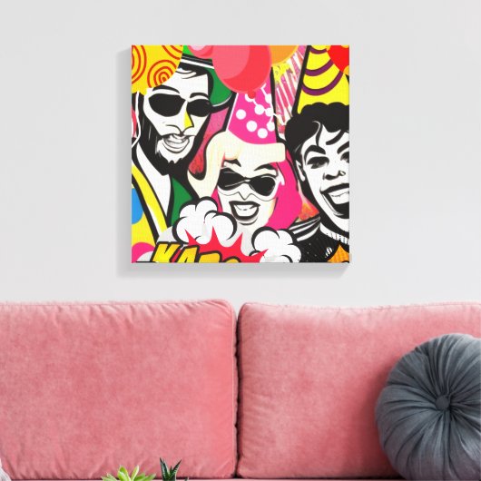 Party Leinwanddruck (Insitu (Wohnzimmer))