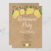 Party Lemons Rustic Kraft Einladung (Vorne/Hinten)