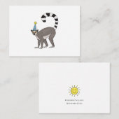 Party Lemur Mitteilungskarte (Vorne/Hinten)
