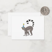 Party Lemur Mitteilungskarte (Vorderseite/Rückseite Beispiel)