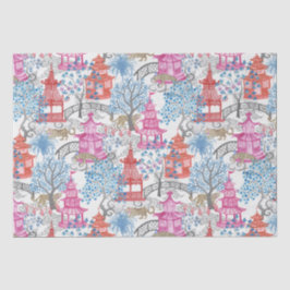 Party Leoparden im Pagoda-Wald in scharf rosa Seidenpapier