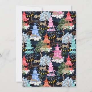 Party Leopards auf schwarz Einladung