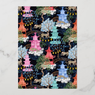 Party Leopards im Pagoda-Wald Folieneinladung