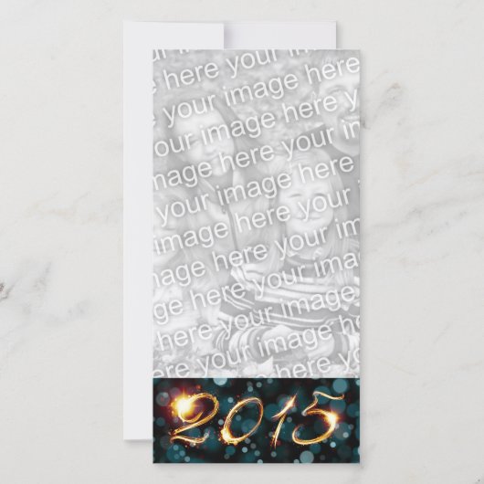 Party-Leuchten 2015 Feiertagskarte (Vorderseite)