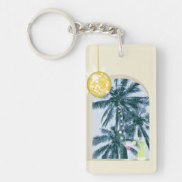 Party-Leuchten, Cocktails und Diskothek Ball unter Schlüsselanhänger