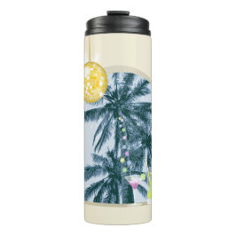 Party-Leuchten, Cocktails und Diskothek Ball unter Thermosbecher