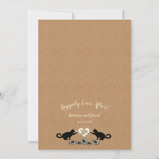 Party-Leuchten, Katzen, Fahrräder und Daisis Einla Einladung (Rückseite)