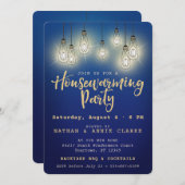 Party | Leuchtende Lichter Einladung (Vorne/Hinten)