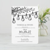 Party-Lichter Probeessen Einladung (Stehend Vorderseite)