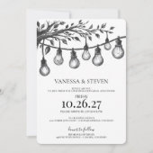 Party-Lichter Probeessen Einladung (Vorderseite)