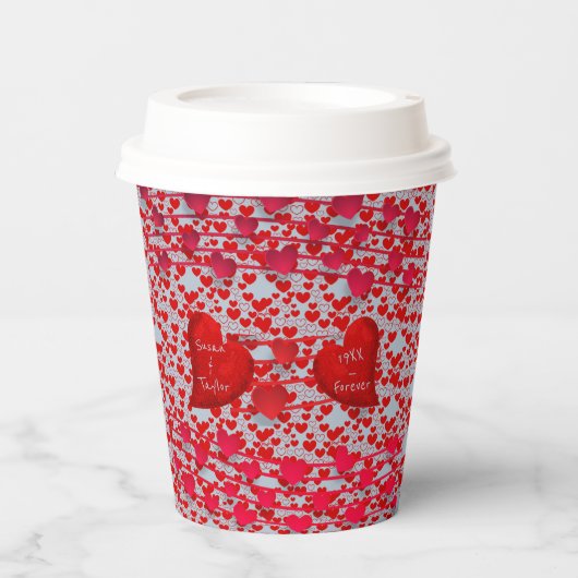 Party-Liebe zum Hochzeitstag Pappbecher (Vorderseite)