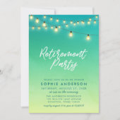 Party Lights Aquarellglas Einladung (Vorderseite)