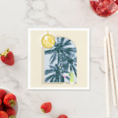 Party Lights Cocktails Diskothek Ball Palmes on Ye Serviette (Beispiel)