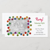 Party Lights Fotokarte (Vorne/Hinten)