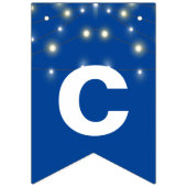 Party Lights Herzlichen Glückwunsch zu Blue Wimpelkette (Erste Fahne)