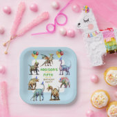 Party LIke A Dinosaurier Farbenfrohe Spaß individu Pappteller (Party)