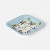 Party LIke A Dinosaurier Farbenfrohe Spaß individu Pappteller (Gewinkelt)