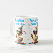 Party like a Duck Star - Fun Celebration Design Kaffeetasse (Vorderseite Links)