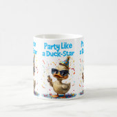 Party like a Duck Star - Fun Celebration Design Kaffeetasse (Mittel)