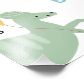 Party like Dinosaur 1. Geburtstag Begrüßungszeiche Fotodruck (Ecke)