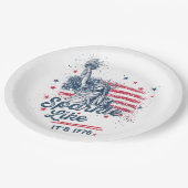 Party like It is 1776, 4. Juli, USA Flag, Amer Pappteller (Schrägansicht)