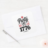 Party Like It’s 1776 | Funny 4th of July USA Tee Quadratischer Aufkleber (Umschlag)