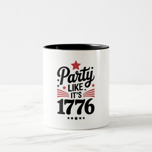Party Like It’s 1776 | Funny 4th of July USA Tee Zweifarbige Tasse (Mittel)