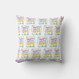 Party Like It’s 1999®™ – Elektrischer Neon-Soundtr Kissen