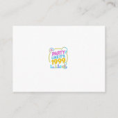 Party Like It’s 1999®™ – Neon Soundtrack Begleitkarte (Rückseite)