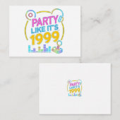 Party Like It’s 1999®™ – Neon Soundtrack Begleitkarte (Vorne/Hinten)