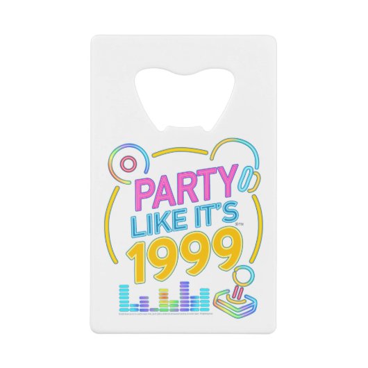 Party Like It’s 1999®™ – Neon Soundtrack Geldbeutel Flaschenöffner (Vorderseite)