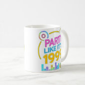 Party Like It’s 1999®™ – Neon Soundtrack Kaffeetasse (VorderseiteRechts)
