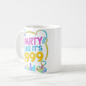Party Like It’s 1999®™ – Neon Soundtrack Kaffeetasse (Vorderseite Links)