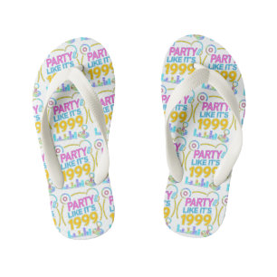 Party Like It’s 1999®™ – Neon Soundtrack Kinderbadesandalen
