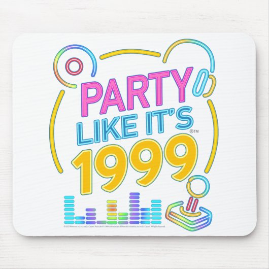 Party Like It’s 1999®™ – Neon Soundtrack Mousepad (Vorne)