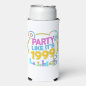 Party Like It’s 1999®™ – Neon Soundtrack Selters Dosenkühler (Seltzer Vorderseite)