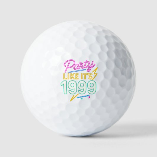 Party Like It’s 1999®™ – Neon-Spannung Golfball (Vorderseite)