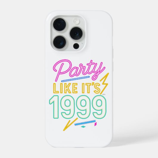 Party Like It’s 1999®™ – Neon Spannung iPhone Hülle (Rückseite)