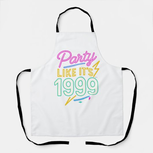 Party Like It’s 1999®™ – Neon-Spannung Schürze (Vorderseite)