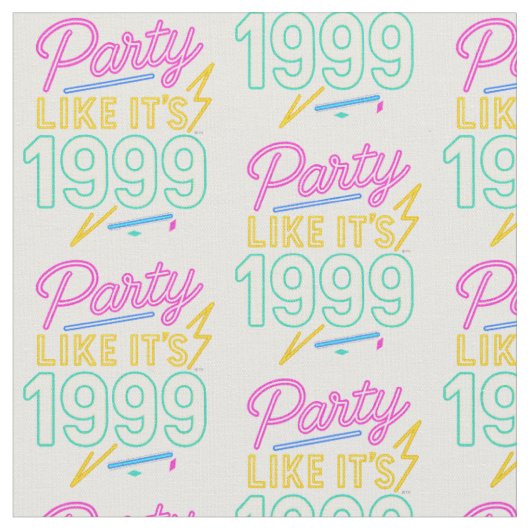 Party Like It’s 1999®™ – Neon Spannung Stoff (Nahaufnahme)