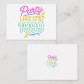 Party Like It’s 1999®™ – Neon Voltage Begleitkarte (Vorne/Hinten)