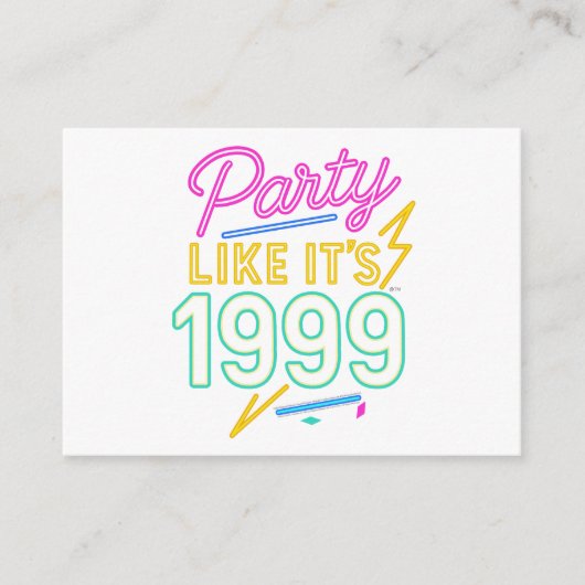 Party Like It’s 1999®™ – Neon Voltage Begleitkarte (Vorderseite)
