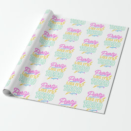 Party Like It’s 1999®™ – Neon Voltage Geschenkpapier