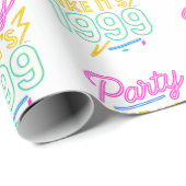 Party Like It’s 1999®™ – Neon Voltage Geschenkpapier (Rolleneckpunkt)