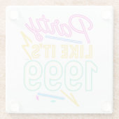 Party Like It’s 1999®™ – Neon Voltage Glasuntersetzer (Rückseite)