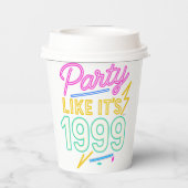 Party Like It’s 1999®™ – Neon Voltage Pappbecher (Rückseite)