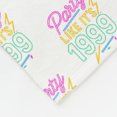 Party Like It’s 1999®™ – Neonspannung Fleecedecke (Ecke)