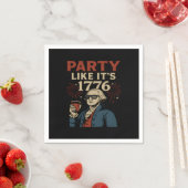 Party like it's 1776 Funny Patriotic Drinking Desi Serviette (Beispiel)