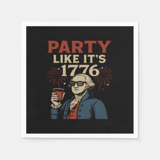 Party like it's 1776 Funny Patriotic Drinking Desi Serviette (Vorderseite)